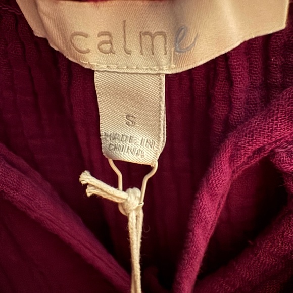 🆕 Johnny Was Calme Gauze Tiered Midi Dress w/ Shirring Boho Chic Purple • SMALL - Picture 7 of 8